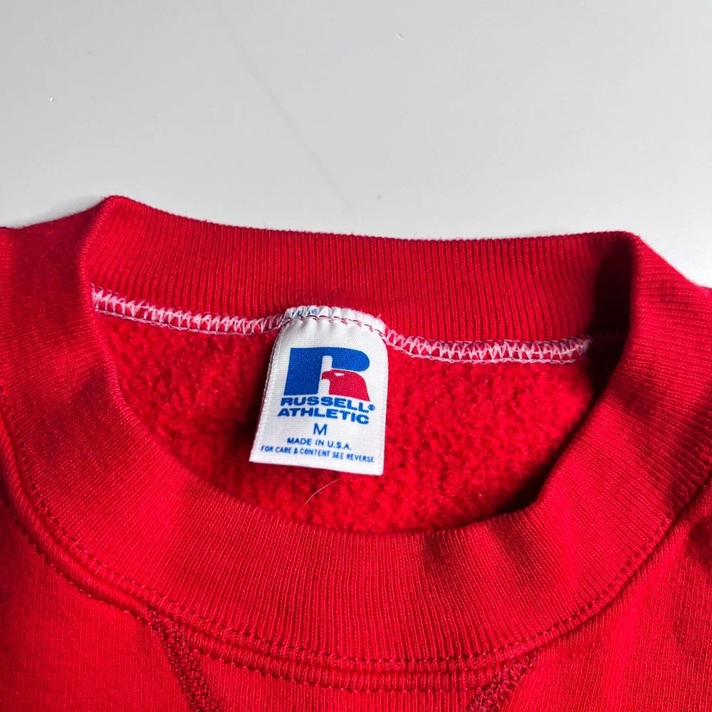 Vintage Russell Athletic Heidelberg College Red Crewneck Sweatshirt Mens M USA